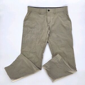 Orvis Tech Pants Men 38x30 Water Repellent Khaki Comfort Stretch Pockets Outdoor